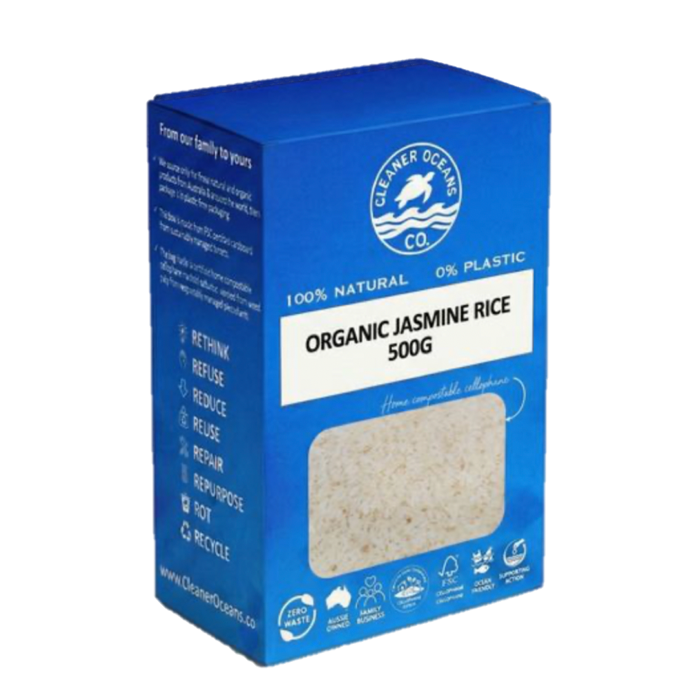 Cleaner Oceans Co. Organic Jasmine Rice 500g (white) 100% plastic-free (Copy) Clean Oceans Co.