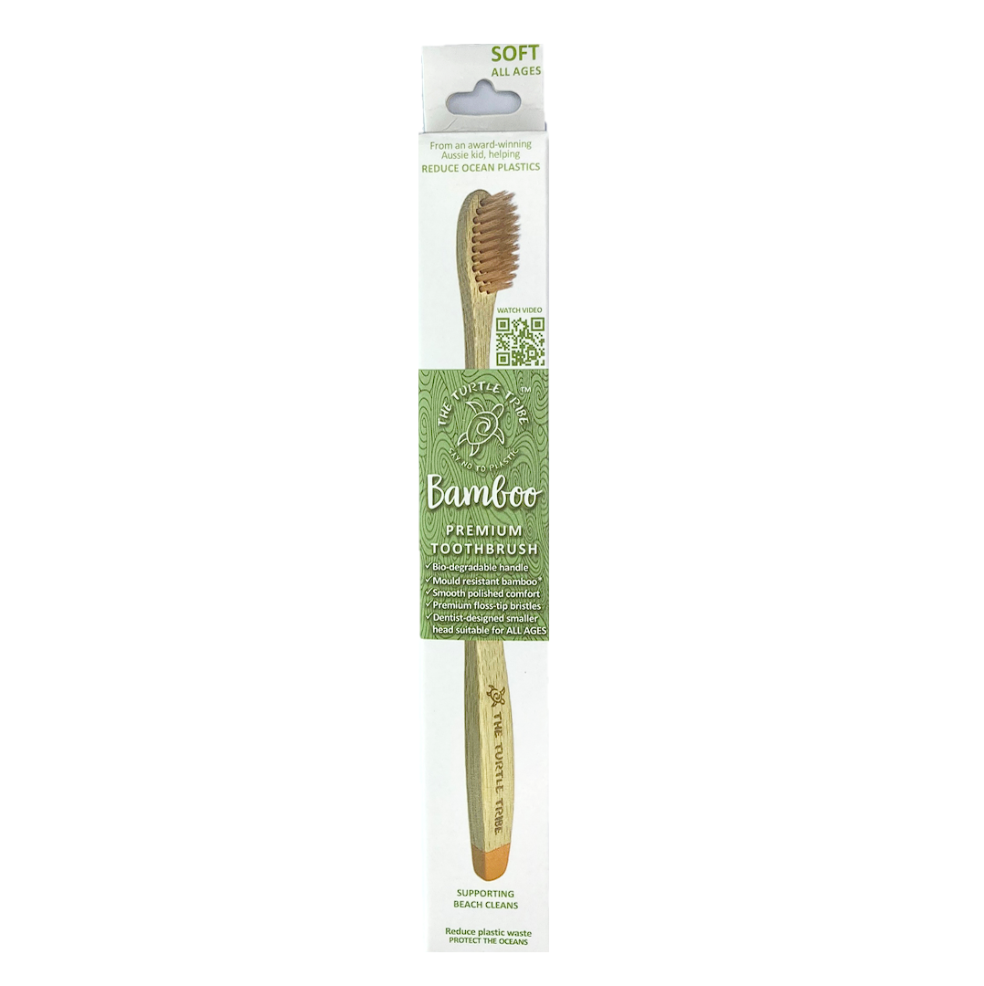 The Turtle Tribe® Premium Bamboo Toothbrush 1-pack