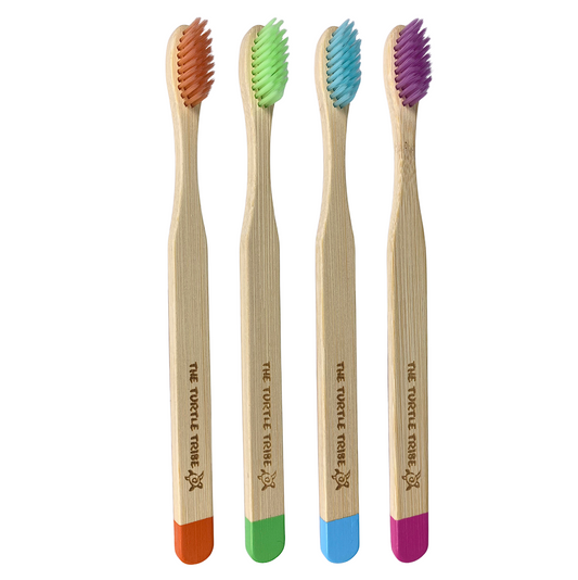 4-pack Eco Bamboo Toothbrush Out of The Box