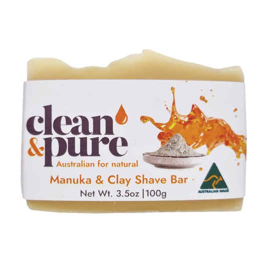 Clean & Pure Manuka & Clay Shave Bar - 100% Plastic Free