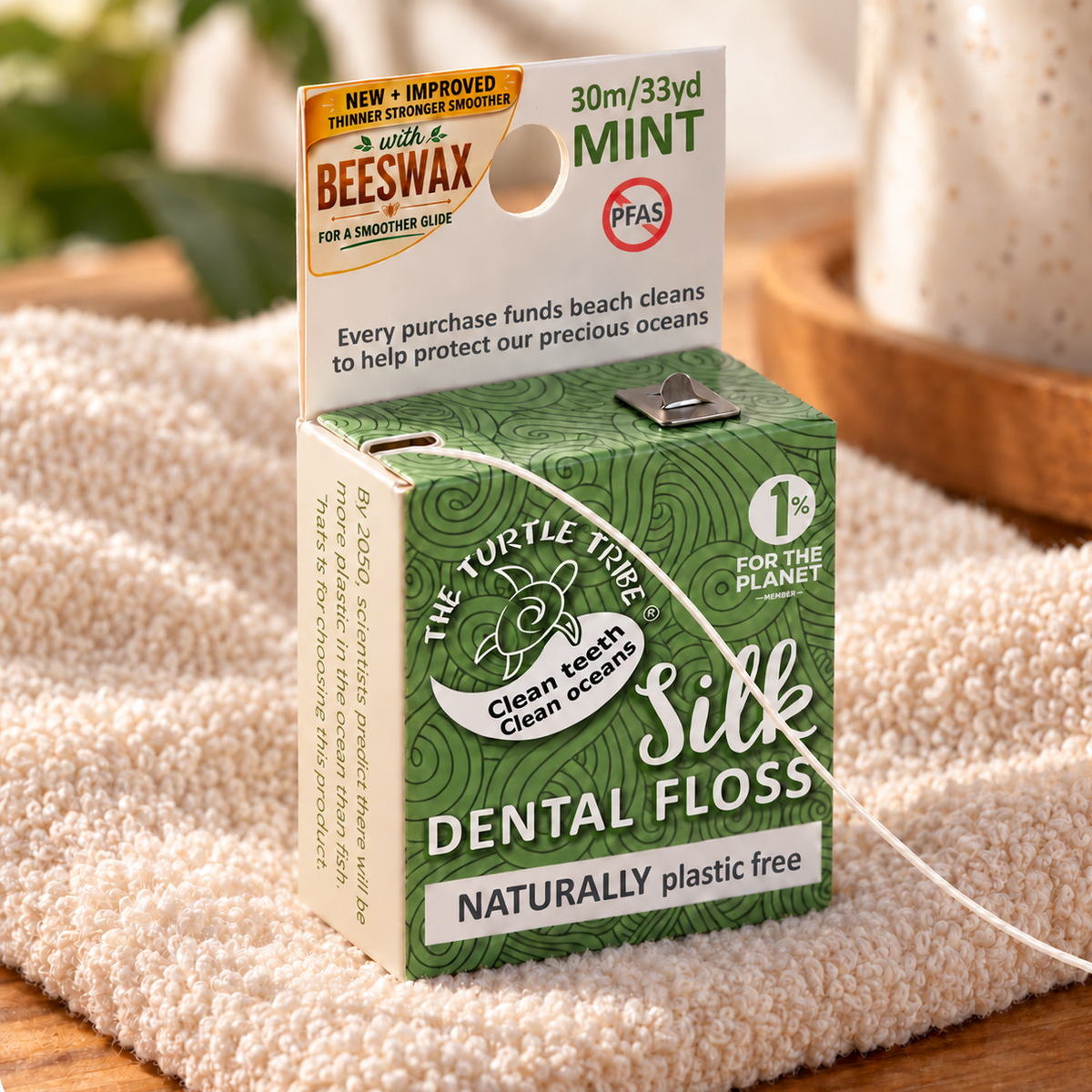 Silk Dental Floss 30m – PFAS-Free & Plastic-Free Turtle Tribe