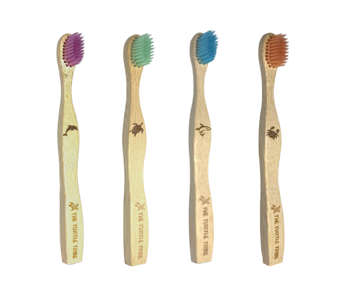 Kids Bamboo Toothbrush 1-pack - 4 Different Colours