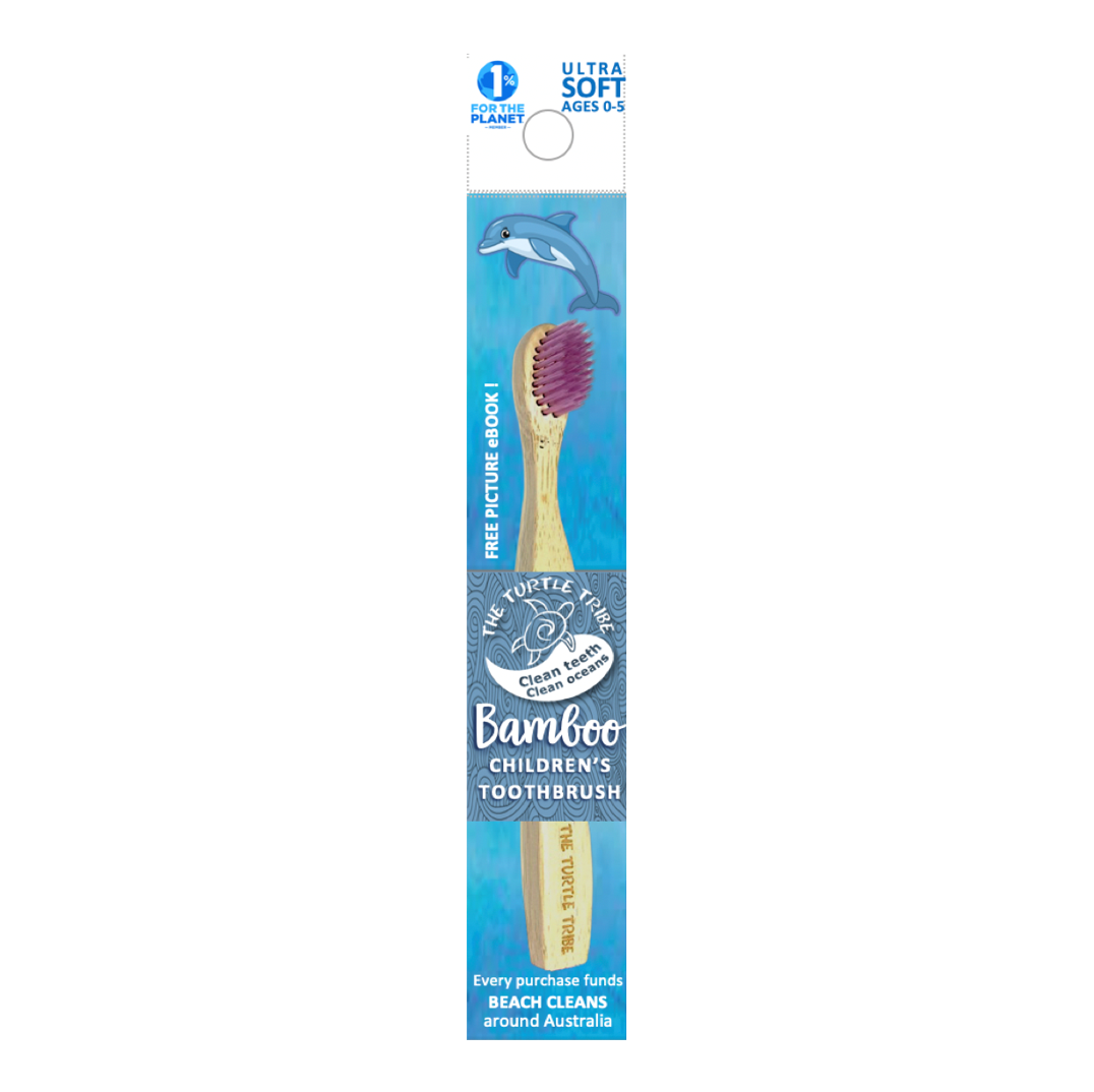 Kids Bamboo Toothbrushes - Purple - 1 Pack
