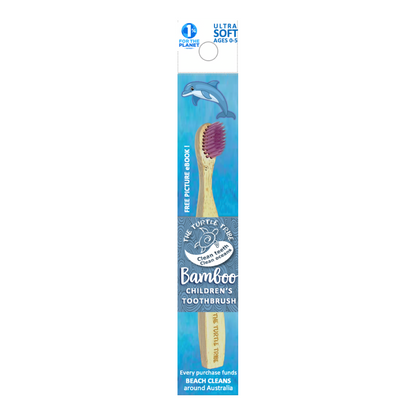 Kids Bamboo Toothbrushes - Purple - 1 Pack