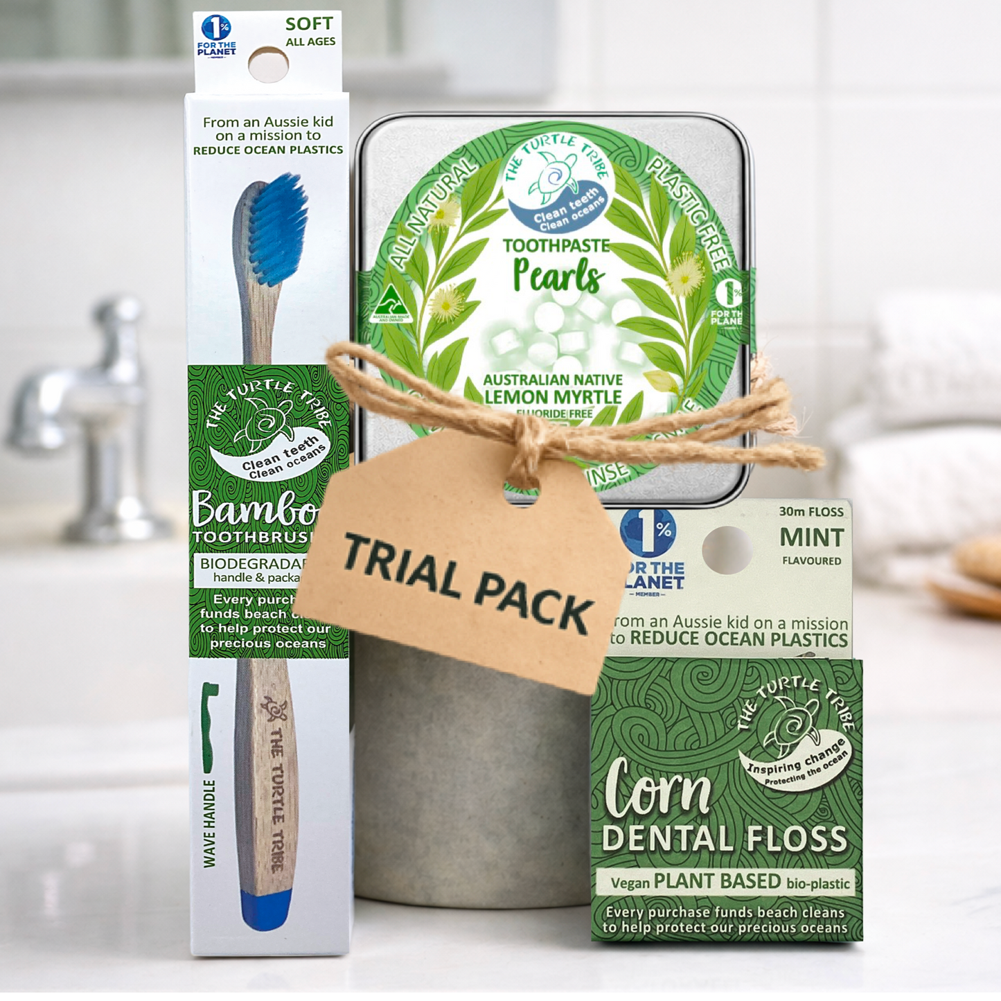 Trial pack - Premium Toothbrush, toothpaste tablets, floss