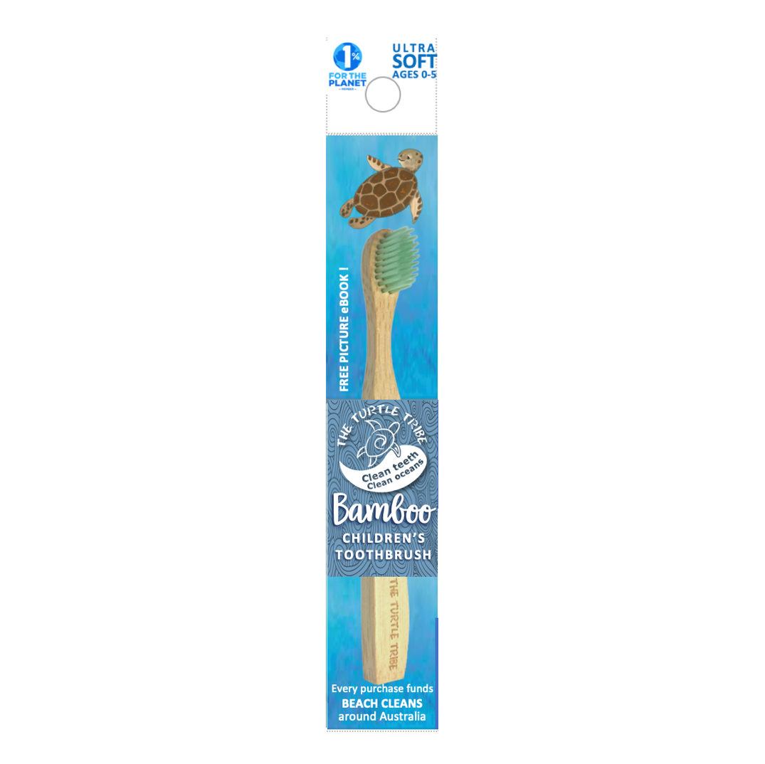 The Turtle Tribe® Kids Bamboo Toothbrush 1-pack