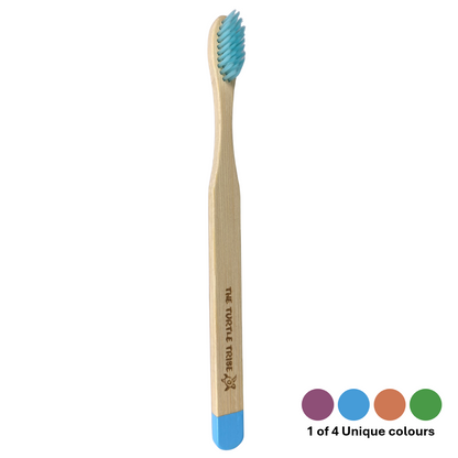 Eco Bamboo Toothbrush Unique Light Blue Bristle