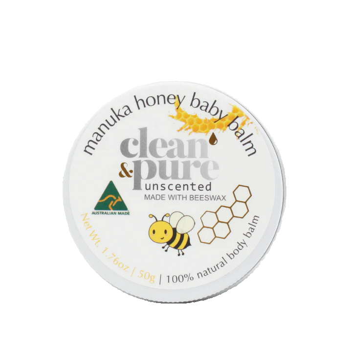 Clean & Pure Manuka Honey BABY BALM - 50g. 100% Plastic free Clean & Pure