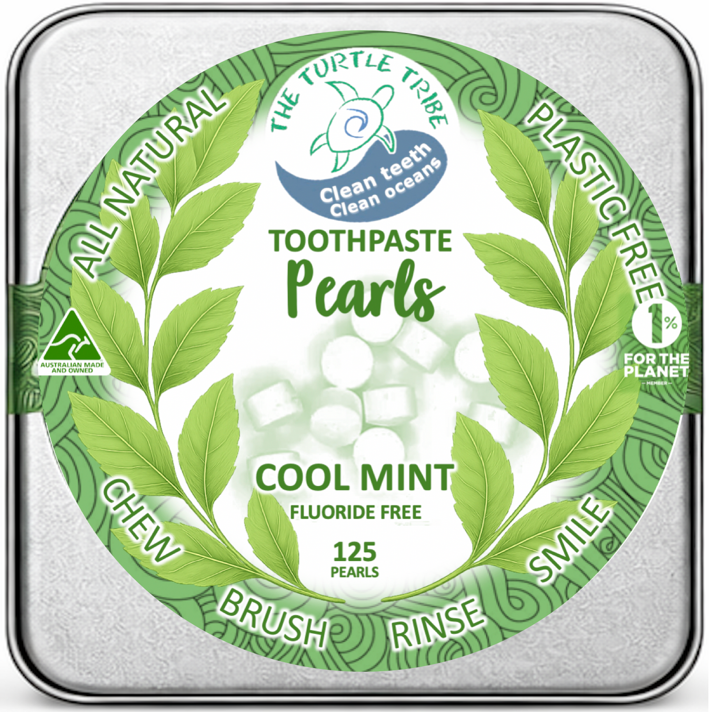 The Turtle Tribe® Toothpaste Tablets, Fluoride-Free