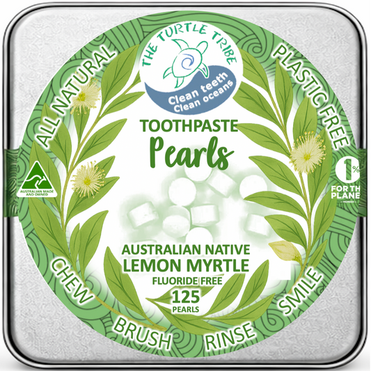 The Turtle Tribe® Toothpaste Tablets, Lemon Myrtle, Fluoride-Free