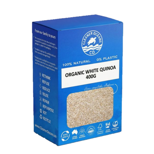 Cleaner Oceans Co. Organic Quinoa 400g (white) 100% plastic-free