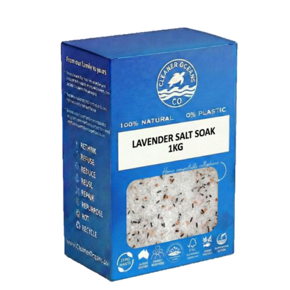Cleaner Oceans Co.Lavender Salt Soak 1kg - 100% plastic-free Clean Oceans Co.
