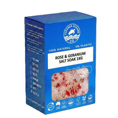 Cleaner Oceans Co. Salt Soak 1kg  in home compostable packaging