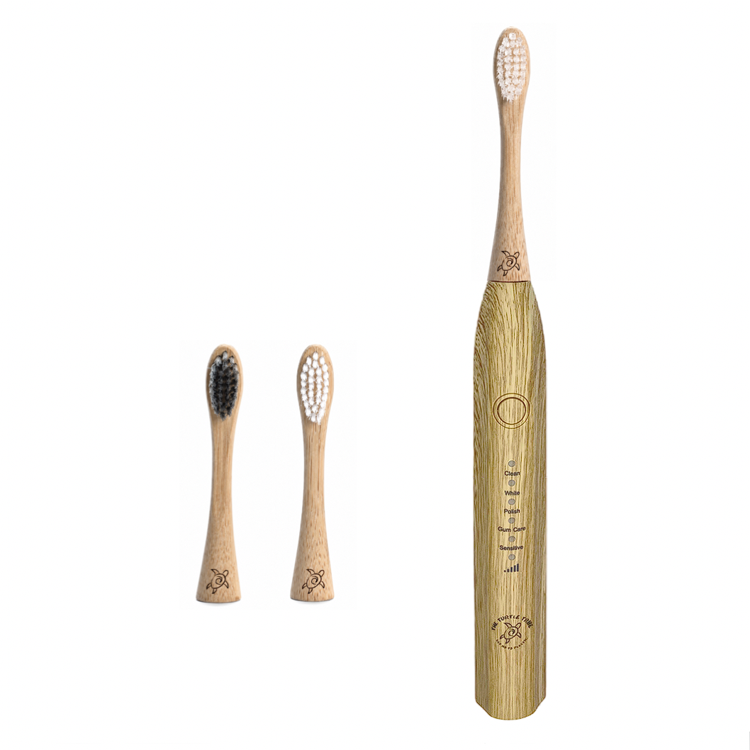 Sonic Electronic Bamboo Toothbrush + 2 Replacements
