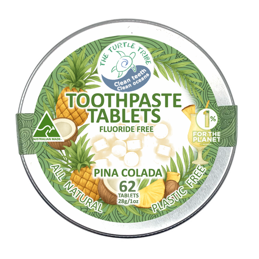 The Turtle Tribe® Toothpaste Tablets, Pina Colada, Fluoride-Free Turtle Tribe