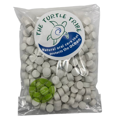 The Turtle Tribe® Toothpaste Tablets 125-pack, Mint flavour, with Fluoride Turtle Tribe