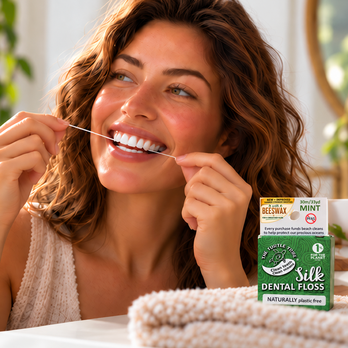 Silk Dental Floss 30m – PFAS-Free & Plastic-Free Turtle Tribe