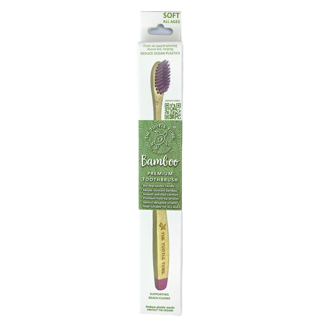 The Turtle Tribe® Premium Bamboo Toothbrush 1-pack