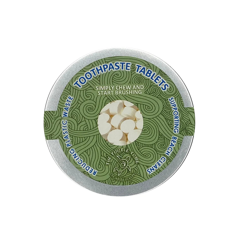 The Turtle Tribe® Toothpaste Tablets 125-pack, Mint flavour, with Fluo